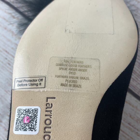 Larroude Lee Pompom Womens Sz 6.5 Flats Black - Picture 11 of 12